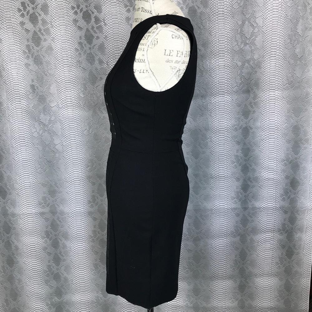 7 for all mankind black leather cut out dress - Picture 4 of 6